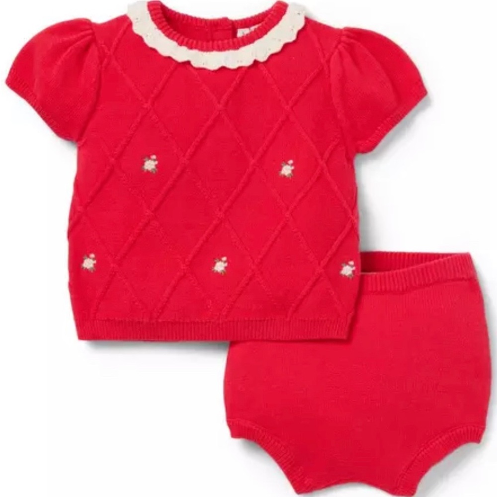 NWT Janie and Jack - Baby embroidered matching sweater set